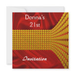 Red Gold Party Invitation save the date