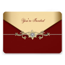 Red Gold Red Corporate Party Event Template Announcements