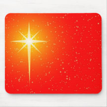 red golden xmas cross star mousemat