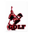 red golfer business cards