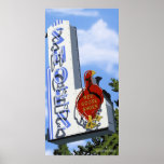 Red Goose Shoes Retro Neon Poster posters