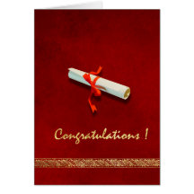 Red Graduation Card