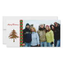 Red & Green Argyle Tree  Merry Christmas