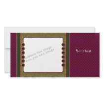 Red green beige design photo card template