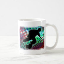 Red Green & Blue Abstract Boxes  Skateboard Mugs