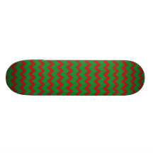 Red Green Chevrons Skateboard