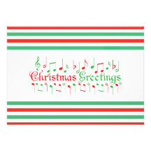Red & Green Christmas Greetings Invitation