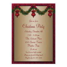 Red Green Christmas Holiday Party Announcement