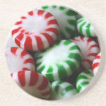 Red & Green Christmas Mints Drink Coasters