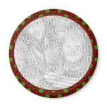 Red Green holiday photo frame Fridge Magnets