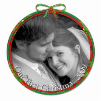 Red & Green Our First Christmas Ornament