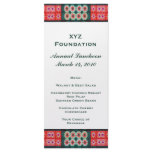 Red Green Pattern Menu rack cards