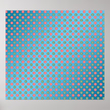 Red green snowflakes on blue fade poster