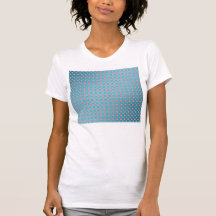 Red green snowflakes on blue fade tees