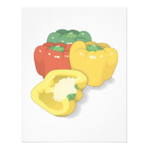 red green yellow peppers personalized announcement