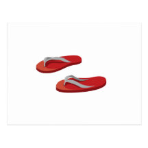 red grey flip flops offset .png postcards