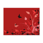 Red Grunge Butterfly postcards