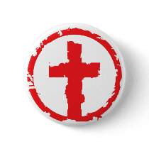 Red  Grunge Cross Pins