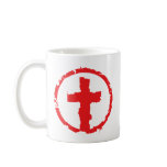 Red  Grunge Cross mugs