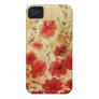 Red Grunge Floral iPhone 4 Iphone 4 Case-mate Case