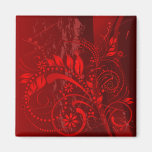 red grunge magnet