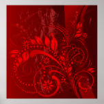 red grunge posters