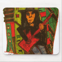 red guitar mousepads