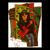 red guitar posters