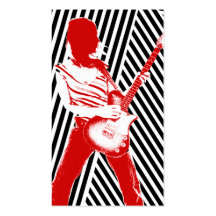 "Red Guitarist" Business Card