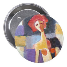 Red Hair Female Painting Pins