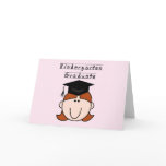 Red Hair Girl Kindergarten Graduate Card