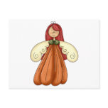 red hair pumpkin angel postcards