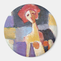 Red Hair Refrigerator Magnet