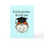 Red Haired Boy Kindergarten Graduate Tshirts Greeting Card