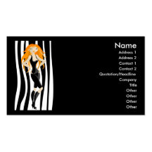 red-haired business card