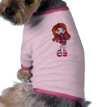 Red Haired Fashionista Girl pet clothing