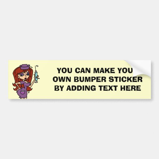 Red Haired Nurse Calls the Shots T-shirts Bumper Sticker