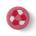 Red Half tone Recycle logo buttons