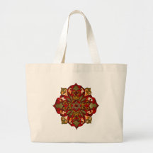 Red Hanukkah Mandala Bags