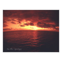 Red Hawaiian Sunset Photo Print
