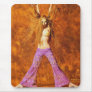 Red Headed Hippy Pinup Girl in Bell Bottoms Mousepad