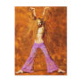 Red Headed Hippy Pinup Girl in Bell Bottoms Postcard