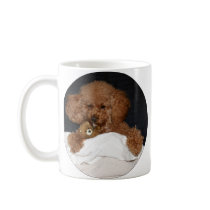 Red Headed Toy Poodle Mug - With Teddy Bear