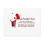 red-headed vamp drink recipe post card