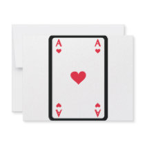 red heart ace icon personalized invitation