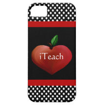 Red Heart Apple Teacher's iPhone 5 Case