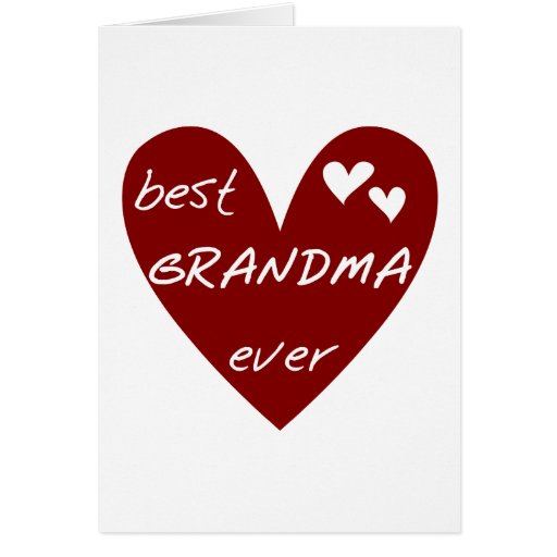 Red Heart Best Grandma Ever T-shirts and Gifts Greeting Cards