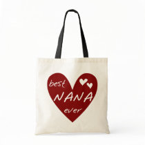 Red Heart Best Nana Ever T-shirts and Gifts Bags