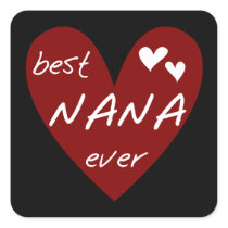 Red Heart Best Nana Ever T-shirts and Gifts Stickers