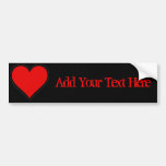 Red Heart Bumper Sticker
